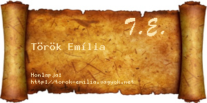 Török Emília névjegykártya