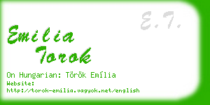emilia torok business card